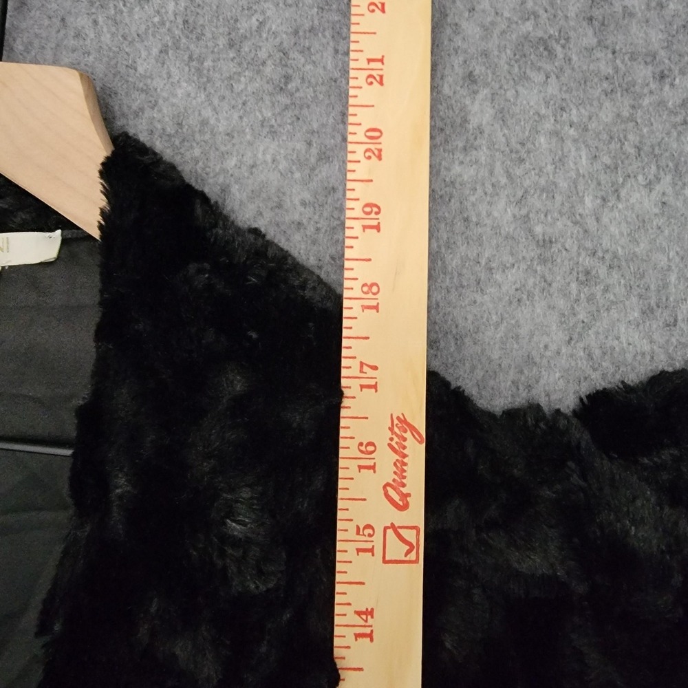 Haani Faux Fur Jacket Womens 2X Black Soft‎ Plush Evening Cropped Coat Bolero - Picture 9 of 10